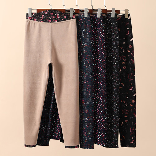 秋冬大码印花保暖裤棉裤