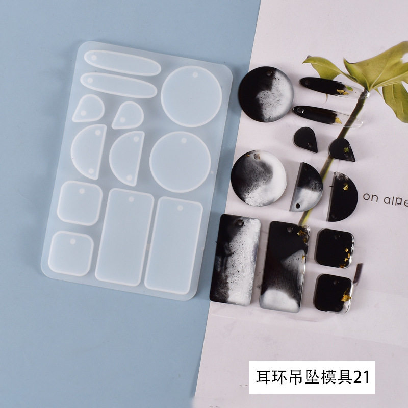 diy水晶滴胶硅胶模具耳环吊坠创
