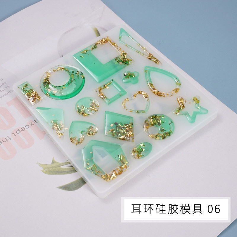 diy水晶滴胶模具耳环不规则形状