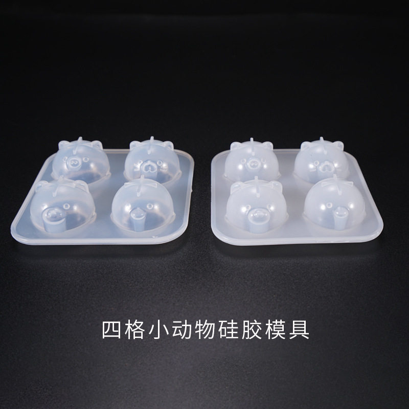 diy水晶滴胶模具 小猪小鸡挂饰玩偶硅胶模具