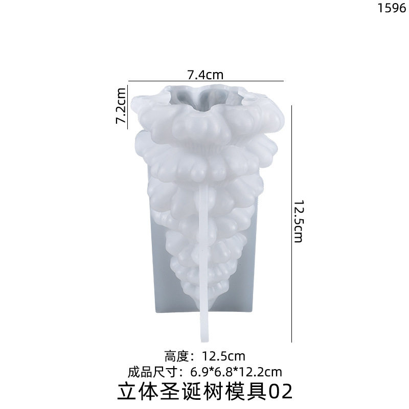 diy水晶滴胶模具立体圣诞树蜡烛