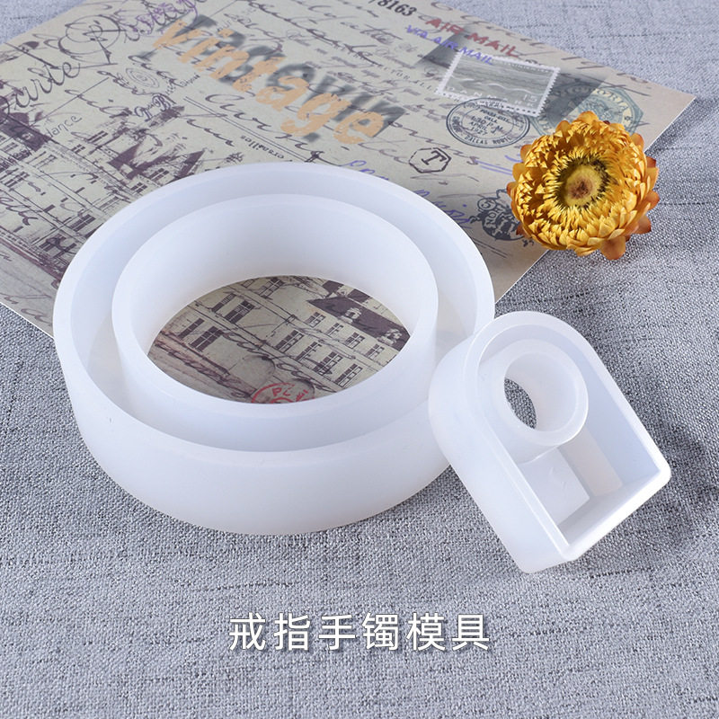diy水晶滴胶直面立体手镯模具不规则形戒指硅胶模具