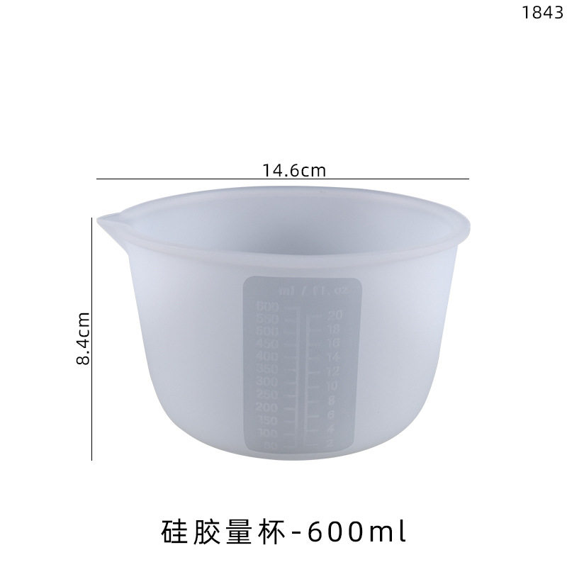 diy水晶滴胶树脂模具600毫升ml带刻度硅胶量杯烘焙杯子
