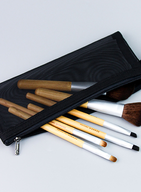 便携随身化妆品口红收纳包化妆刷收纳包迷你补妆气垫网纱袋大容量