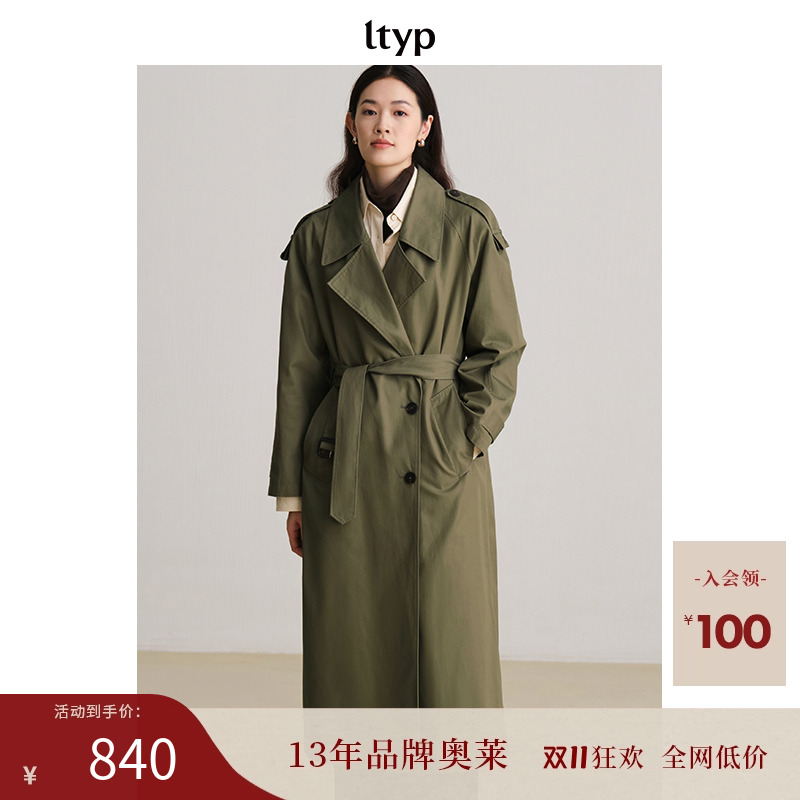 ltyp旅途原品翻领双排扣风衣
