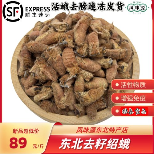 东北鲜活速冻公母蚕蛾