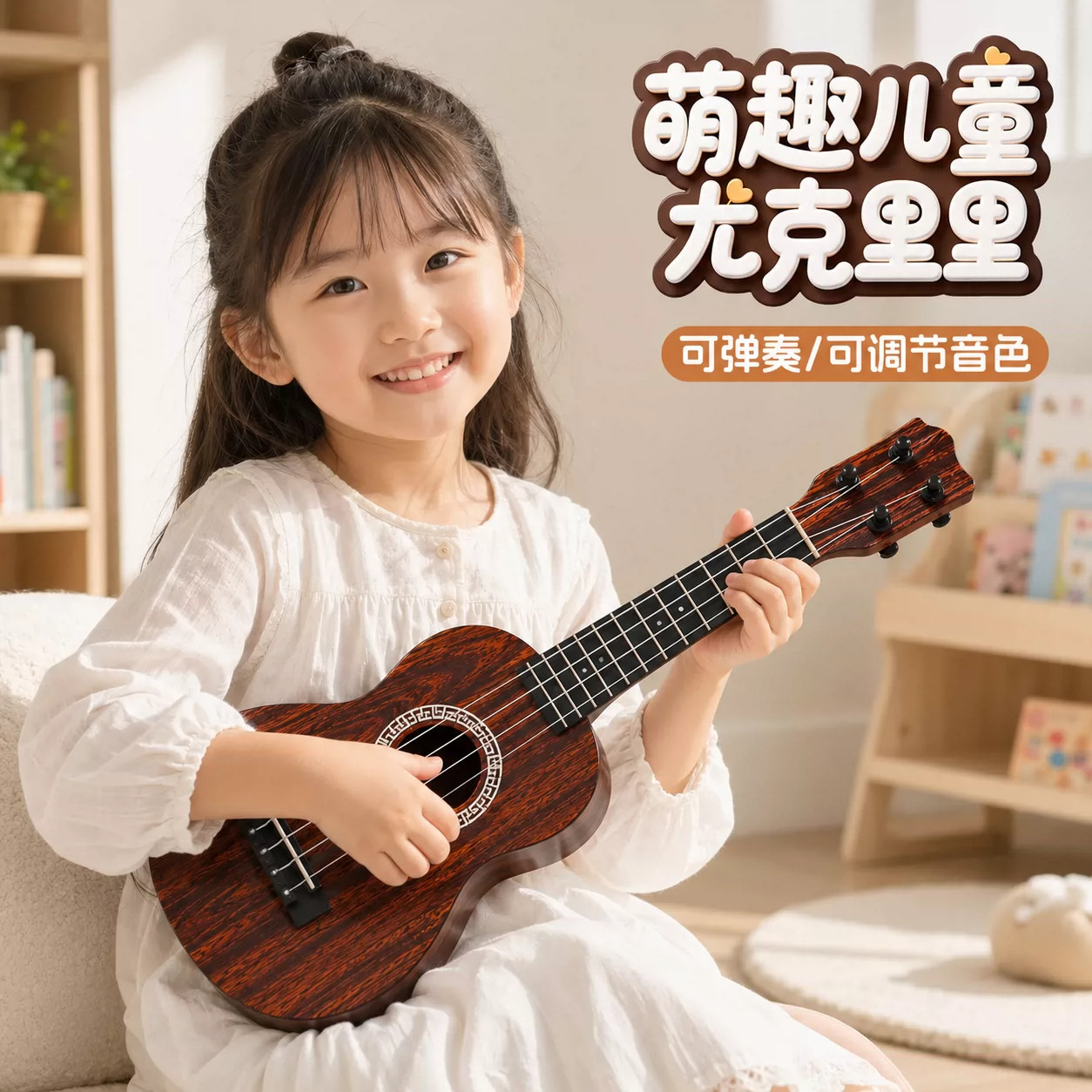 儿童尤克里里小提琴初学者3一6岁公主女孩玩具女童子乐器生日礼物