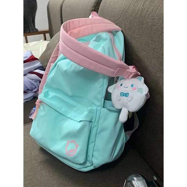 小众自制双肩包软妹上课小清新拼