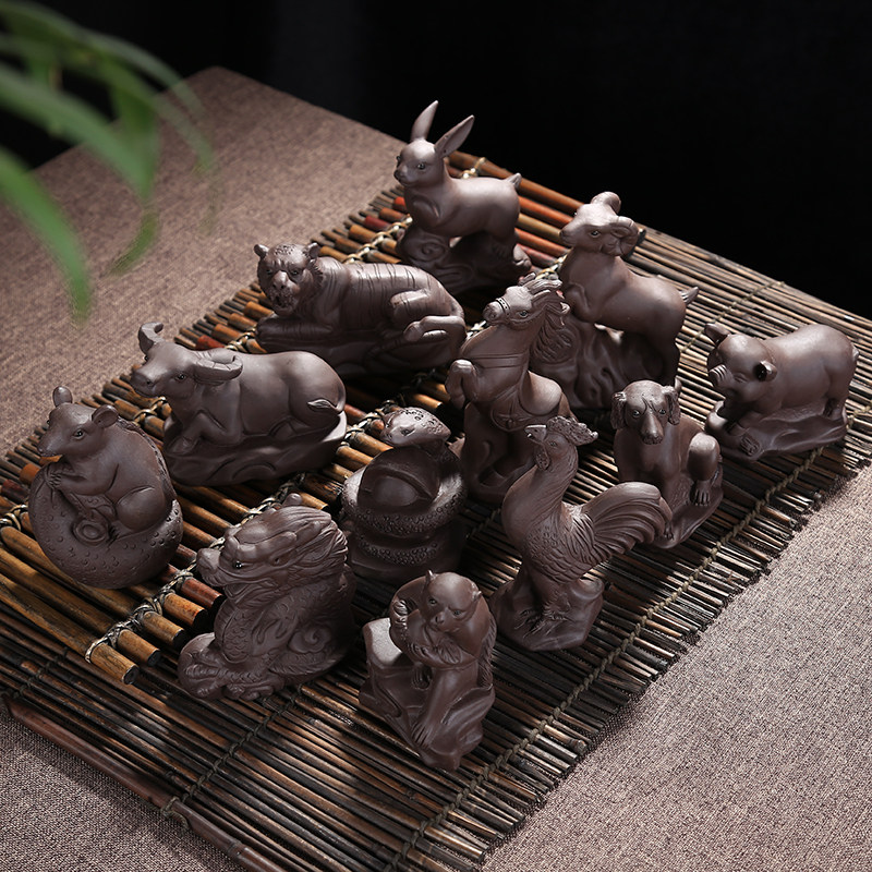 紫砂摆件 十二生肖鼠牛虎兔龙蛇马羊猴鸡狗猪精品茶具茶玩 包邮,餐饮具,茶宠摆件,淘宝优惠券,粉丝福利购,淘宝优惠卷