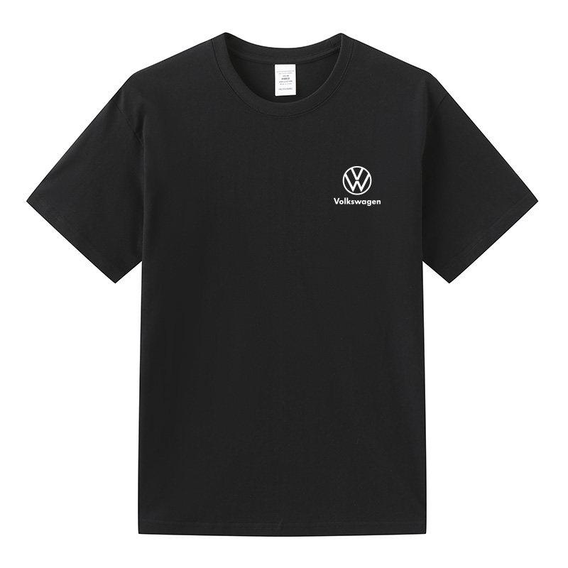 新款一汽上汽大众4S店工作服纯棉短袖T恤衫定制男女工装印字LOGO