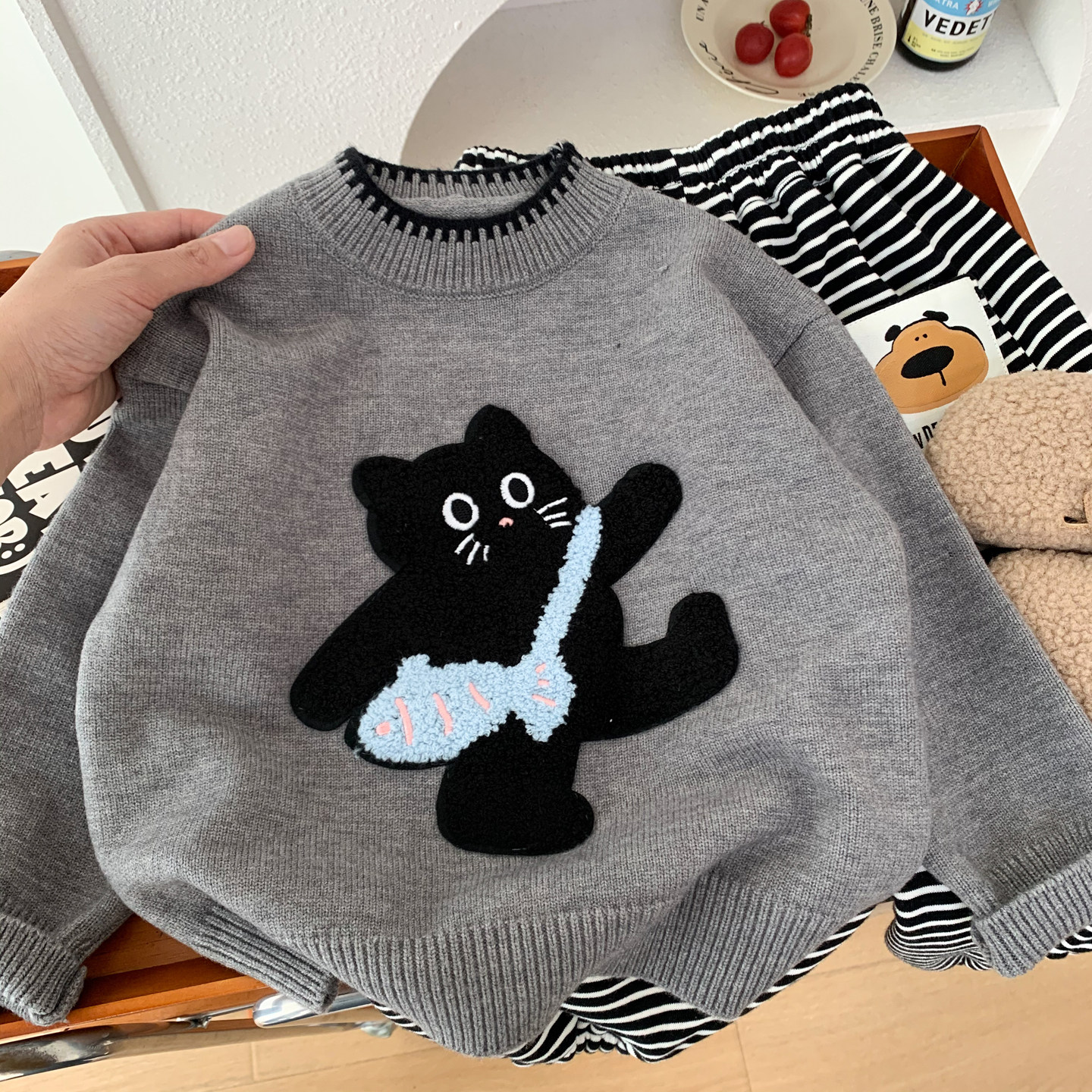 男童秋冬毛衣2025新款儿童圆领卡通针织衫宝宝冬装保暖打底衫上衣,童装/婴儿装/亲子装,毛衣/针织衫,淘宝优惠券,粉丝福利购,淘宝优惠卷