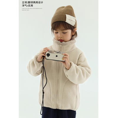 小学生校服内搭神奇儿童摇粒绒外套秋冬加绒加厚男女童中大童开衫