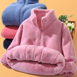 初中女生校服内搭神器小棉袄加绒加厚保暖亲子宝宝秋冬摇粒绒外套