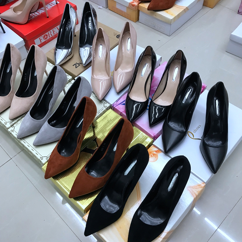 女鞋2019春季黑羊猄绒面尖头细高跟鞋职业面试工作单鞋女9厘米41|ruв категории Женская обувь, низкий чистка - от Buy2taobao.com для оказания профессиональной услуги покупки агента Taobao