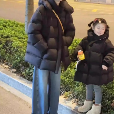 2025冬季新款羽绒服女中长款韩版宽松50白鸭绒云朵泡芙小个子外套