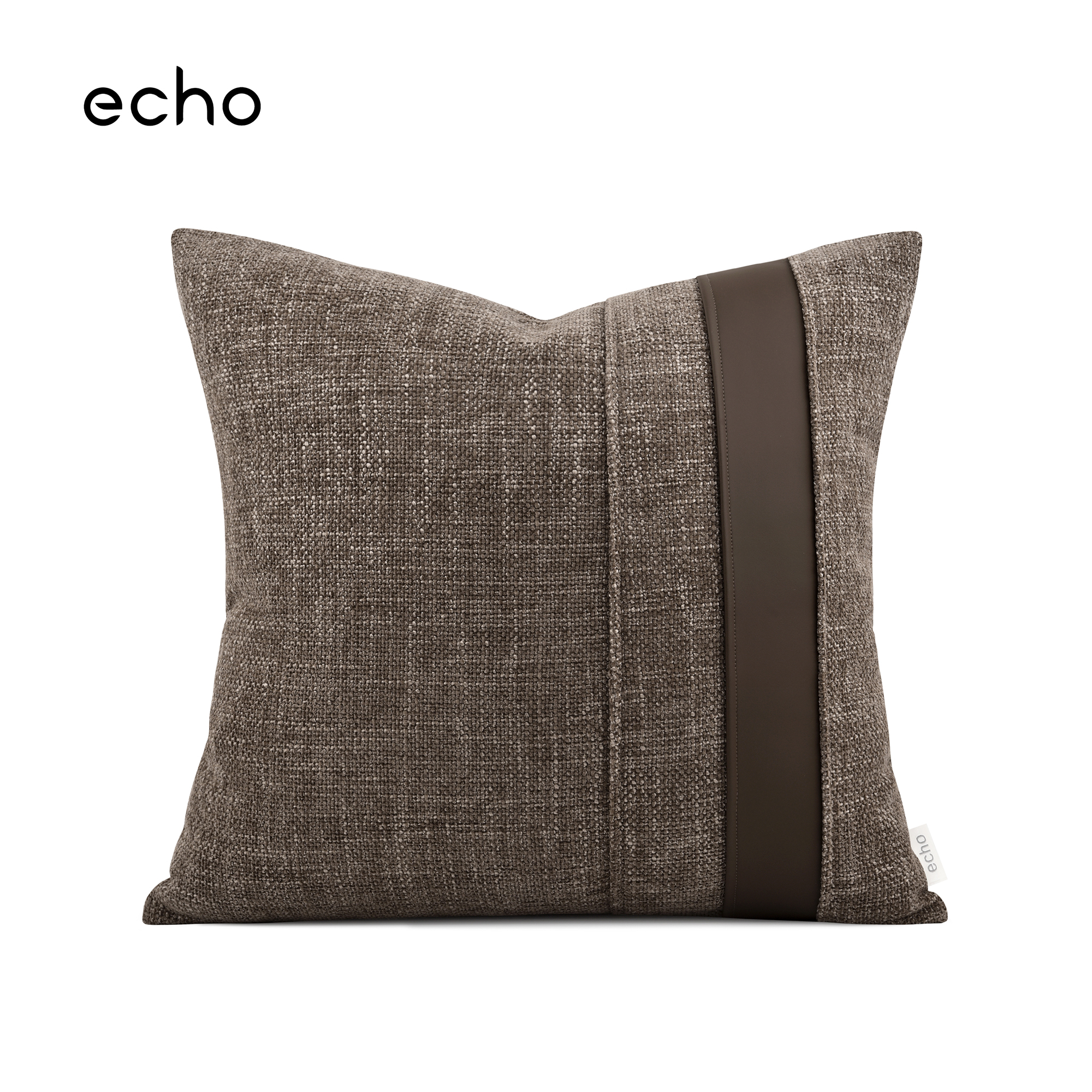 echo回声Luxury轻奢现代褐咖色抱枕高级样板间酒店卧室沙发靠垫套