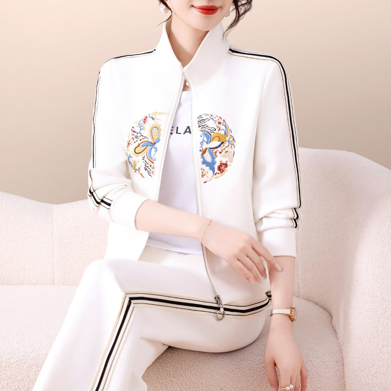 休闲运动套装女2026新款春秋季时尚洋气大码减龄女士跑步服两件套