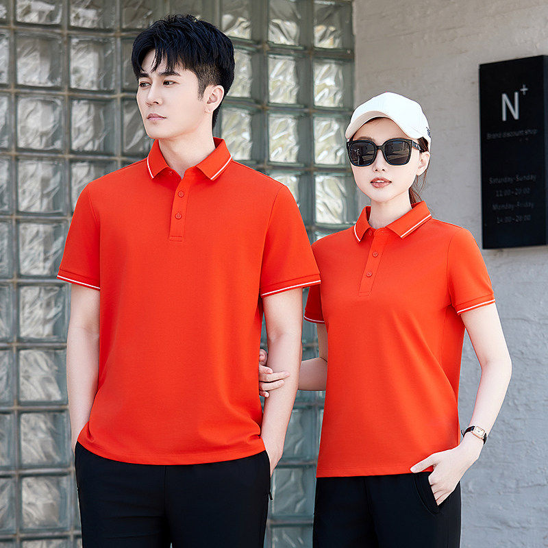 半袖polo衫带领t恤情侣款夏装2026新款男女士短袖长裤运动服套装