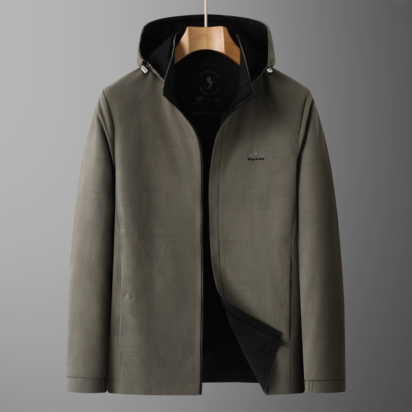 2025秋季新款双面穿男士夹克加肥加大码宽松胖子可拆卸帽休闲外套,男装,夹克,淘宝优惠券,粉丝福利购,淘宝优惠卷