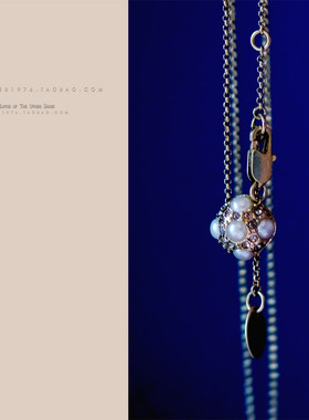 No.241 Seven Coicclion七彩 水晶宝石珍珠镶嵌合金镀金锁骨项链