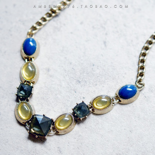 Prussian Blue 13｜Vintage 古董Monet 宫廷复古巴洛克项链