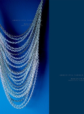 No.231 A&C 合金镀银设计风格多层链皮革欧美项链