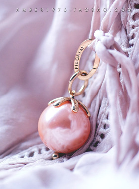 复古欧美风镀金珍珠球可拆卸吊坠