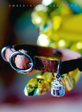 No.193 henri bende曼哈顿潮牌 欧美风水晶镀金礼盒经典真皮手镯