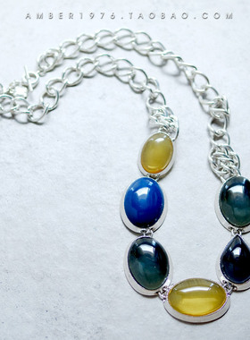 Prussian Blue 14｜Vintage 古董Monet宫廷巴洛克风格项链