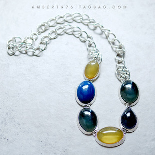 Prussian Blue 14｜Vintage 古董Monet宫廷巴洛克风格项链