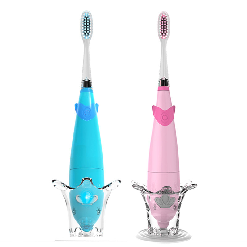 seago赛嘉儿童智能声波电动牙刷卡通音乐自动牙刷软毛3刷头EK7