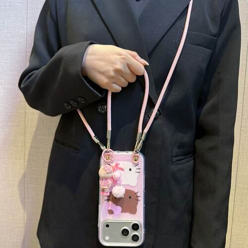 可爱棕白kt猫蝴蝶结适用华为荣耀畅玩70plus手机壳女60/50新款magic8防摔荣耀500简约play9T潮麦芒30畅玩20高