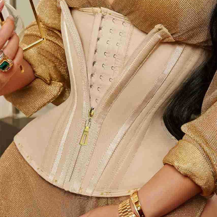 13钢骨欧美紧身运动塑形暴汗健身腰封女双层乳胶束腰带收腹带