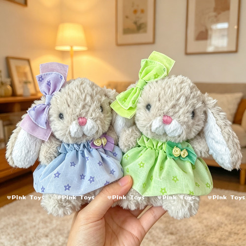 jellycat甜美小兔衣服套装yummy美味兔娃衣春夏连衣裙玩偶15CM