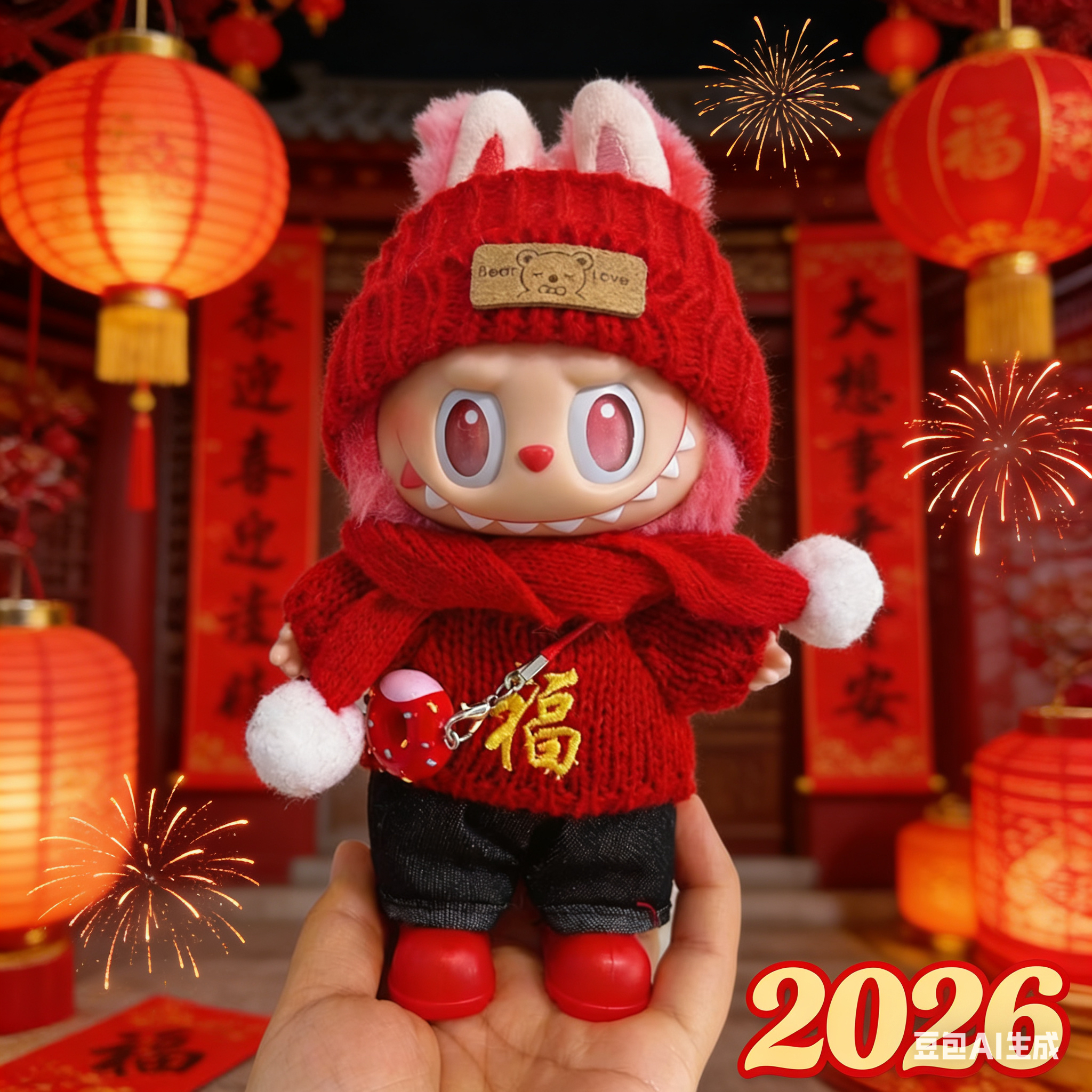 搪胶拉布布三代衣服labubu3.0前方高能爱希望马卡龙新年圣诞娃衣,模玩/动漫/周边/娃圈三坑/桌游,潮玩娃衣,淘宝优惠券,粉丝福利购,淘宝优惠卷