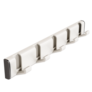 奶油白隐藏挂钩进门玄关挂衣架墙上壁挂门后免打孔浴室卫生间排钩