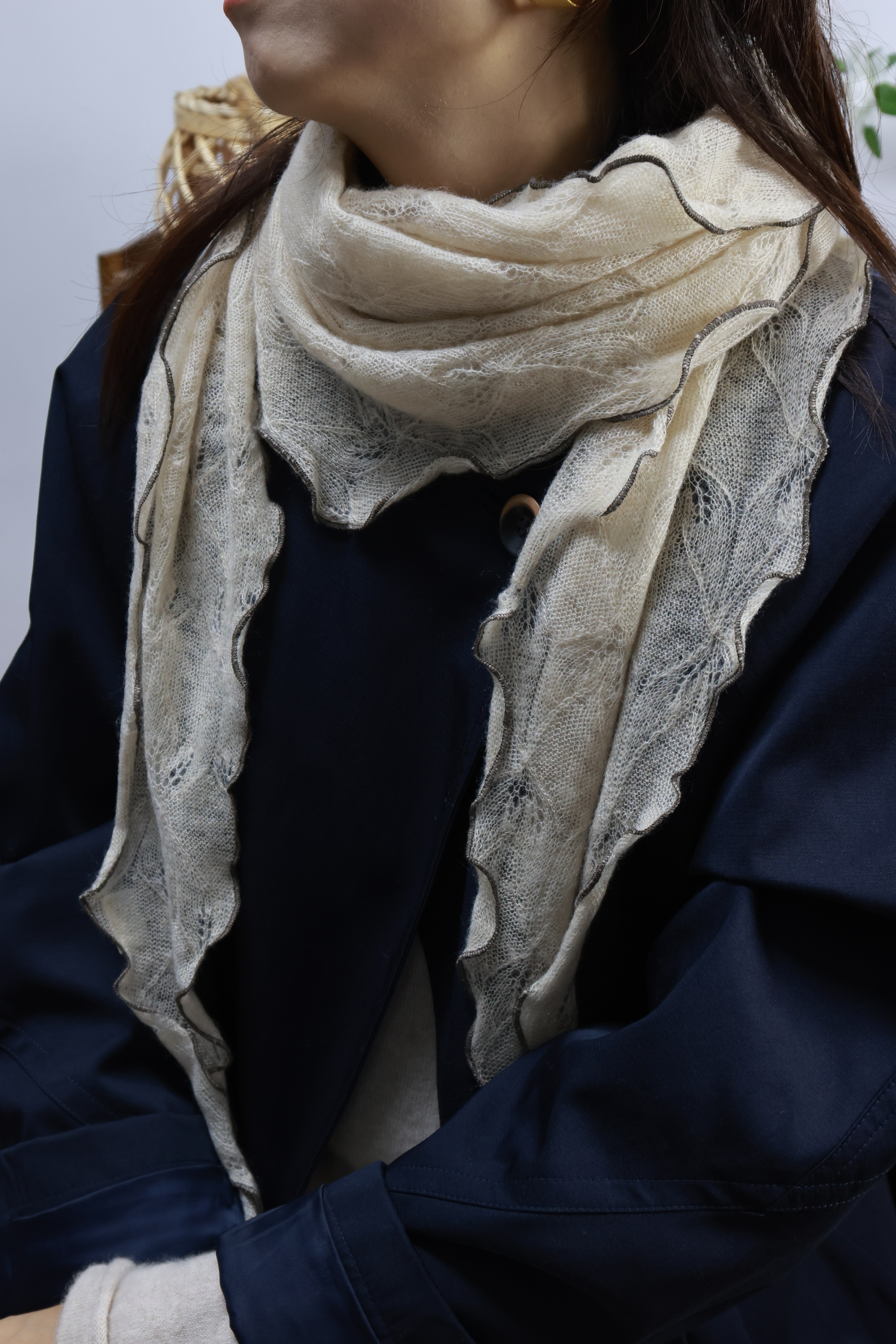 【LU】精纺羊绒菱形巾 羊绒纯色薄款长条围巾褶皱百搭时尚,女装/女士精品,羊绒衫,淘宝优惠券,粉丝福利购,淘宝优惠卷