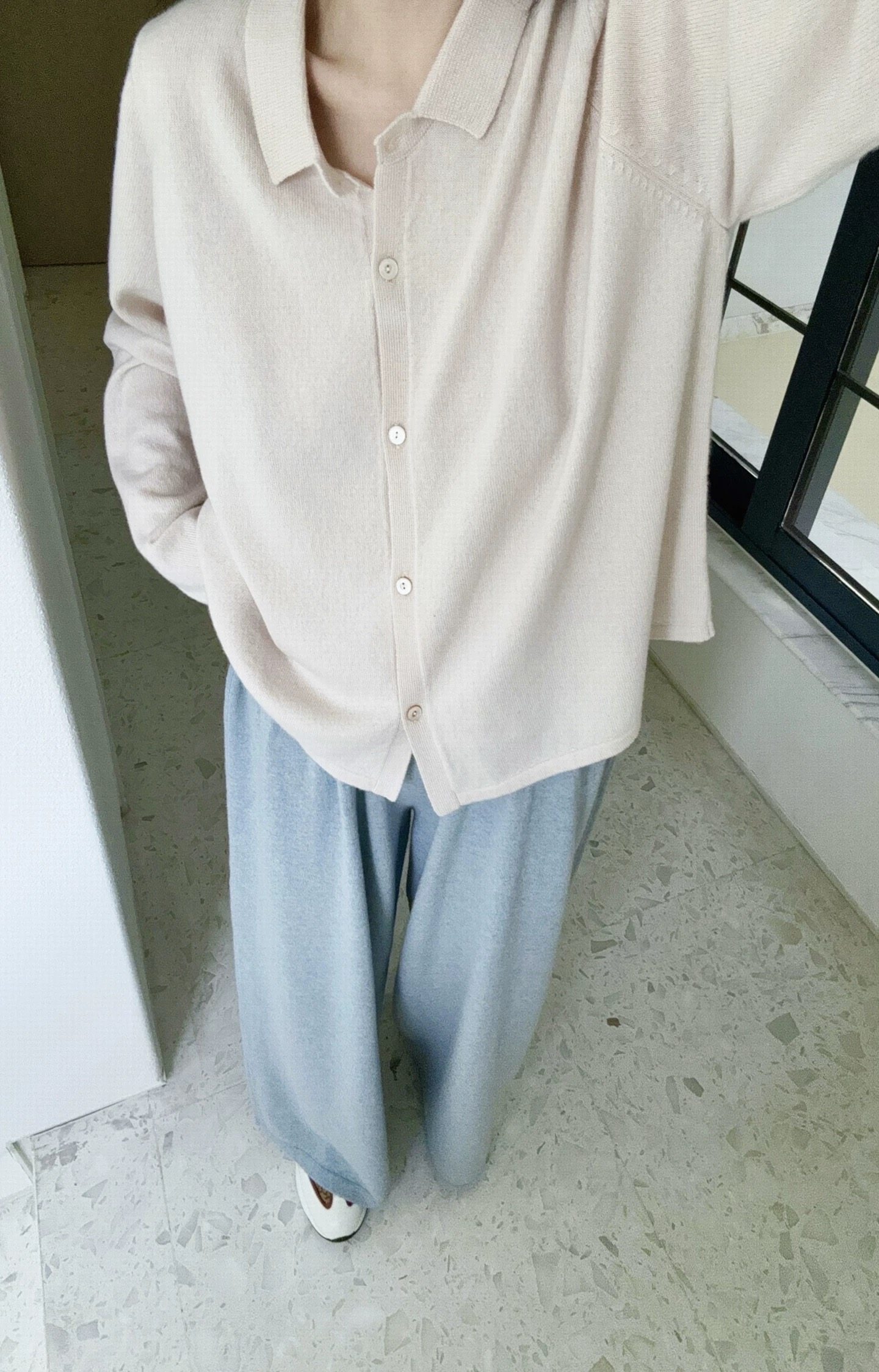 【LU】 欧家同款羊绒Polo领上衣   山羊绒极简小翻领毛衣衬衫开衫,女装/女士精品,羊绒衫,淘宝优惠券,粉丝福利购,淘宝优惠卷