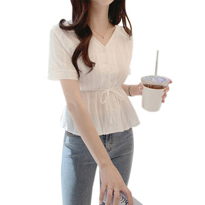 韩国chic女设计感小众洋气复古衬衫