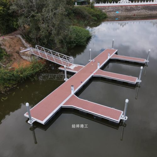 水上钢结构浮桥浮动平台 休闲垂钓浮台 铝合金结构浮箱码头引桥
