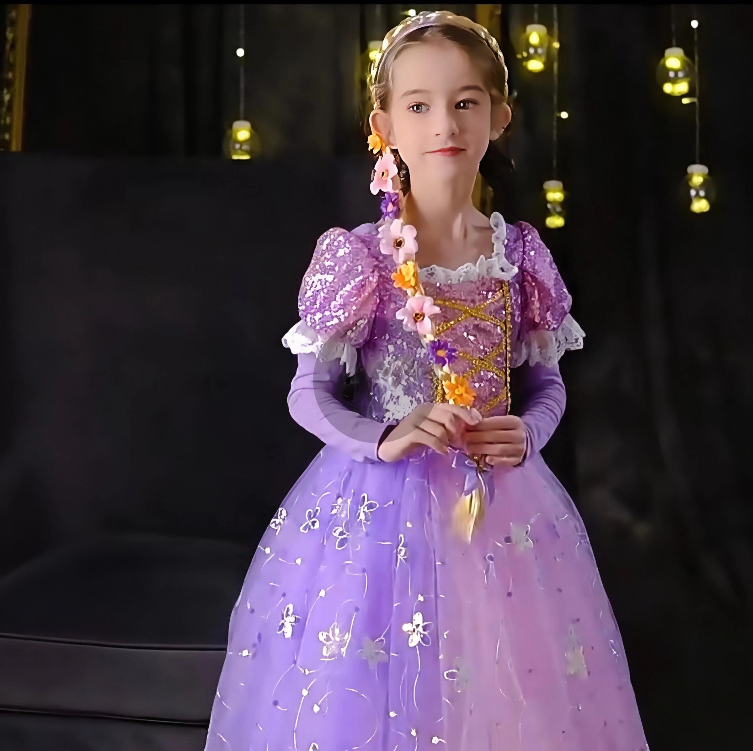 公主发箍花朵辫子儿童发饰发辫