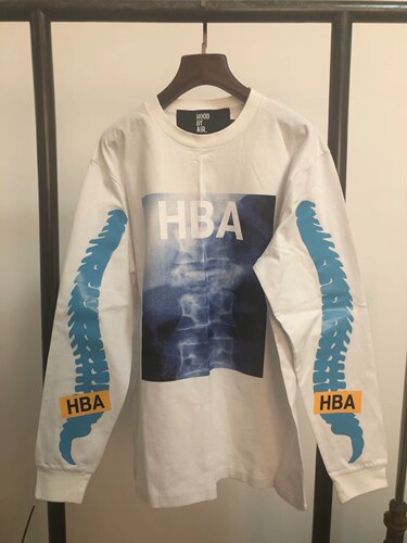 HBA x Hood By Air联名款骨骼长袖T恤