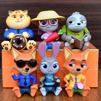 疯狂动物城手办蛋糕装饰玩具摆件