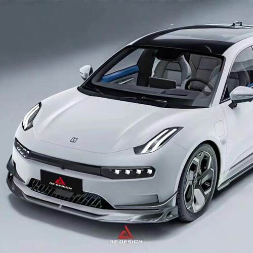 极氪001改装AE碳纤维套件前铲后唇侧裙尾翼