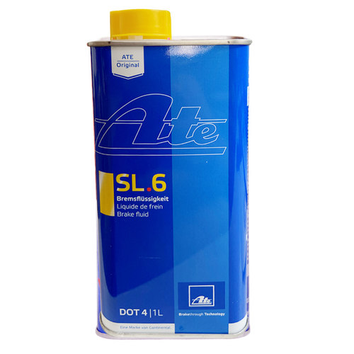 德国ATE DOT4刹车油 德国进口全合成制动液SL6通用型 1L装ESP/ABS