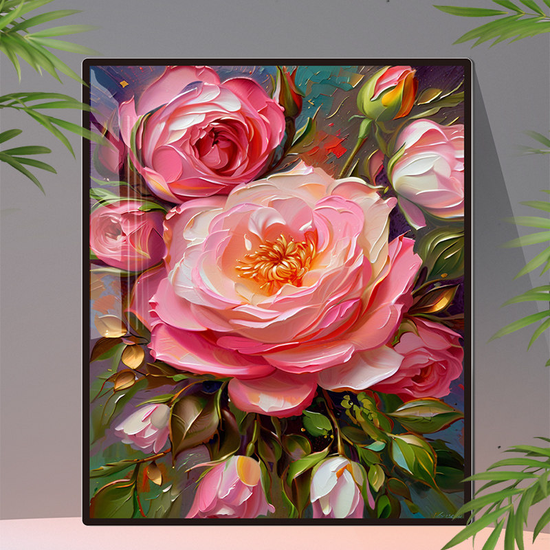 客厅亚克力装饰画定制高级感玫瑰花高档遮丑贴餐厅过道3d立体墙贴,家居饰品,涂鸦墙贴,淘宝优惠券,粉丝福利购,淘宝优惠卷