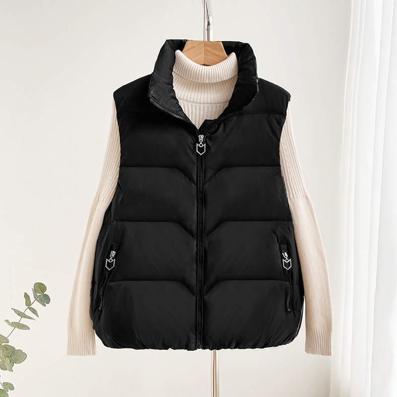 羽绒马甲女短款秋冬2023外穿宽松背心轻薄鸭绒羽绒服坎肩大码马夹,女装/女士精品,马夹,淘宝优惠券,粉丝福利购,淘宝优惠卷