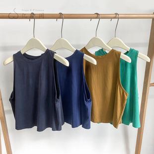 速干运动背心女宽松显瘦训练罩衫 休闲跑步健身瑜伽上衣恤 砍袖