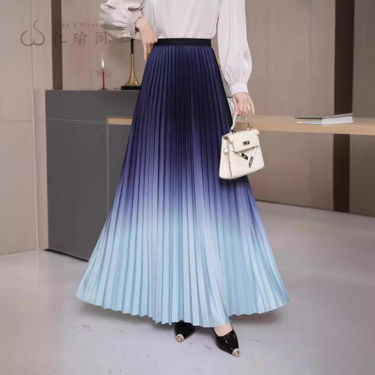 2025新款欧美感女装渐变色半身裙