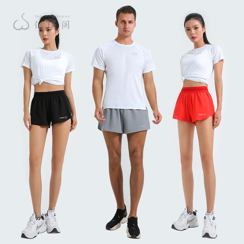 男女士运动速干网格手机仓提花